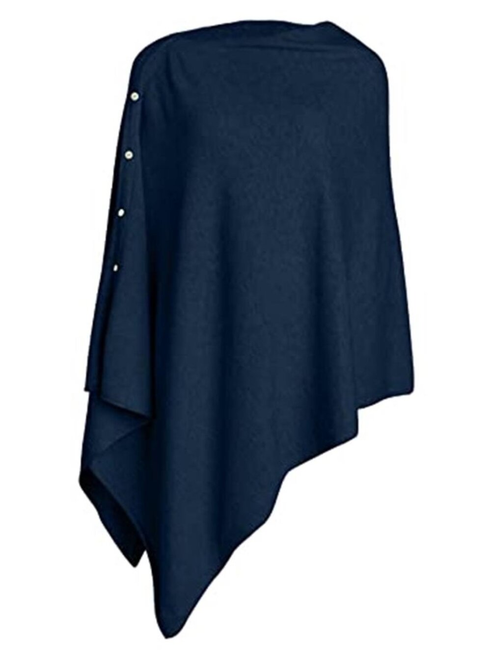 Womens Poncho Shawl Wrap Oversized Cardigan Button Sweater Lightweight Travel